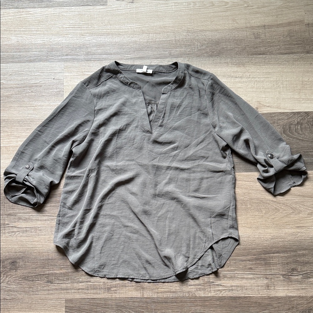 Green/Gray 3/4 Sleeve Maurice’s Blouse